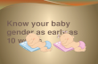 Know your baby gender as early as 10 weeks