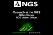 Outreach at the NGS Gillian Sinclair NGS Liaison Officer.