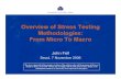 Overview of Stress Testing Methodologies: From Micro To Macro  of Stress Testing Methodologies: From Micro To Macro John Fell Seoul, 7 November 2006