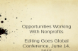 Opportunities with Nonprofits