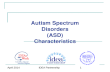Autism Spectrum Disorders (ASD) Characteristics April 2014IDEA Partnership1.