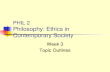 PHIL 2 Philosophy: Ethics in Contemporary Society Week 3 Topic Outlines.
