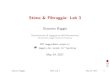 Stima & Filtraggio: Lab 3 Giacomo Baggio S&F: Lab 3 May 24, 20171. Todayâ€™s LabTodayâ€™s Lab Wiener