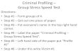 Criminal Profiling Group Stress Speed Test Criminal Profiling â€“ Group Stress Speed Test Directions: