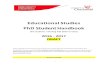 Educational Studies PhD Student Handbook - CECH ... 1 Educational Studies PhD Student Handbook (For