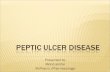 Peptic ulcer (defination, cause, tratment)