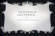 Sentence Patterns…