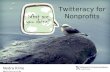 Twitteracy for Nonprofits