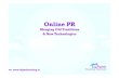 Online PR - Merging Old Traditions & New Technologies