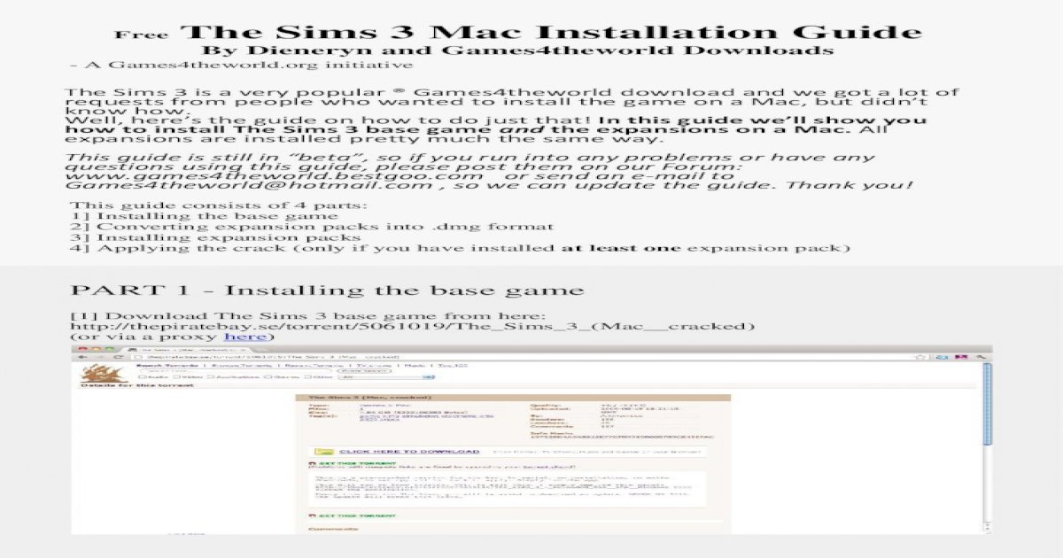 sims 3 expansion packs mac torrent