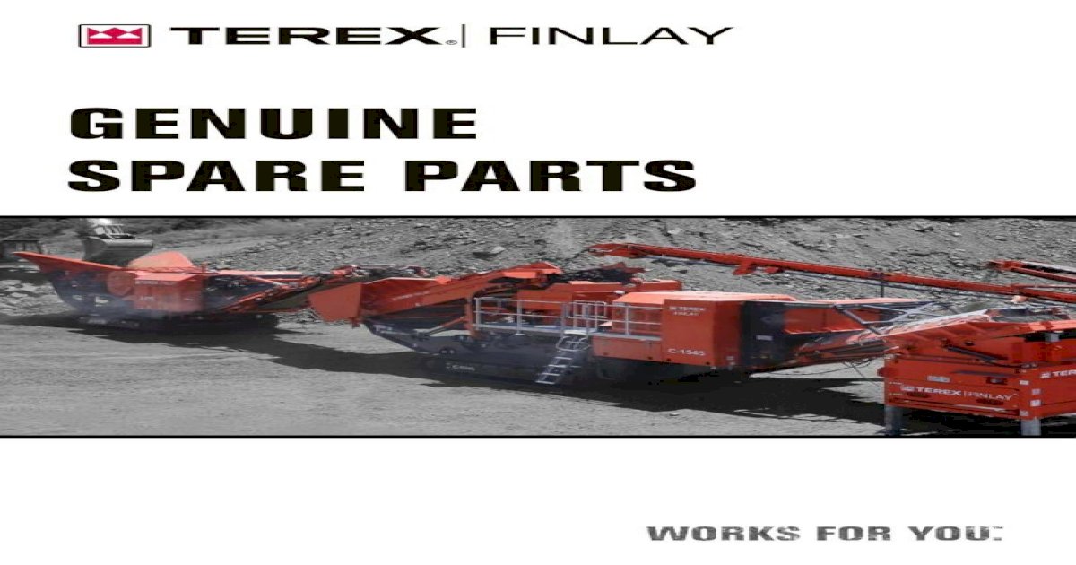 Genuine Spare Parts Terex Finlay Portafill Rapid Spare Parts