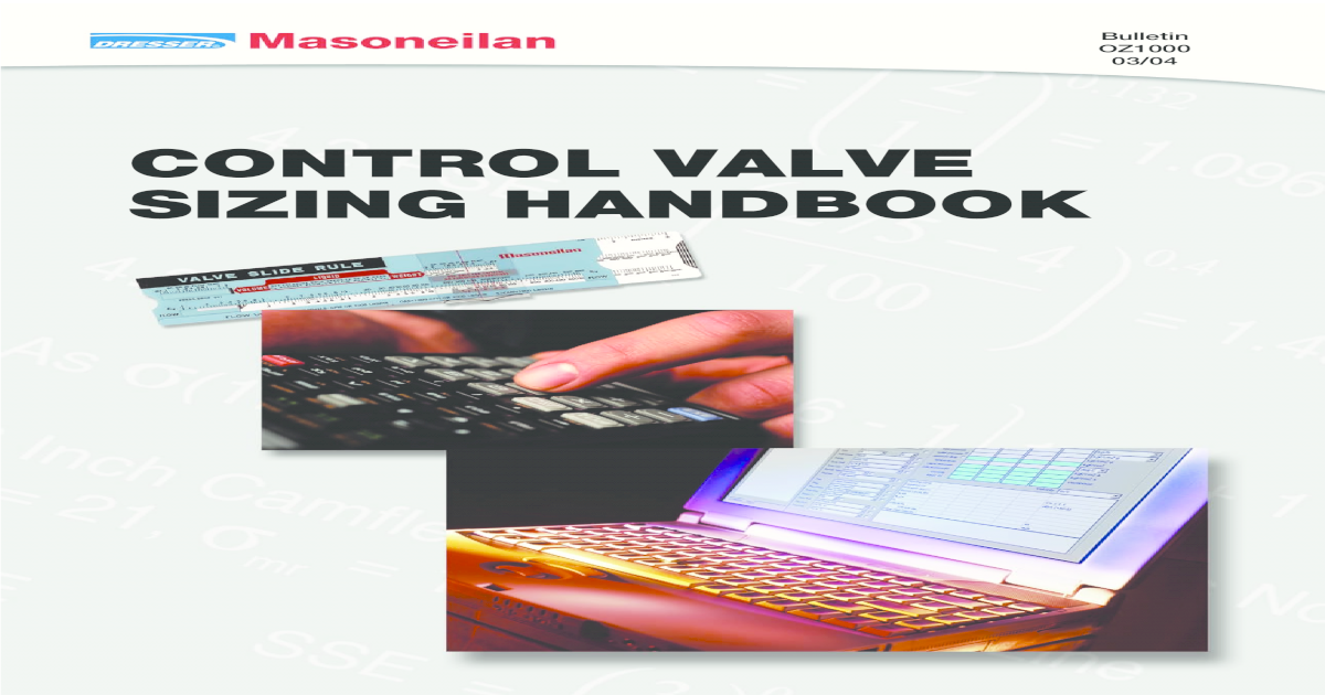 Masoneilan Control Valve Pdf Doent, Dresser Masoneilan Control Valve Handbook