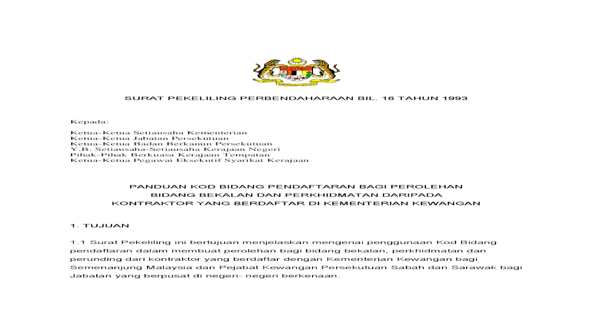 Surat Kementerian Pendidikan Malaysia Bahagian Kewangan