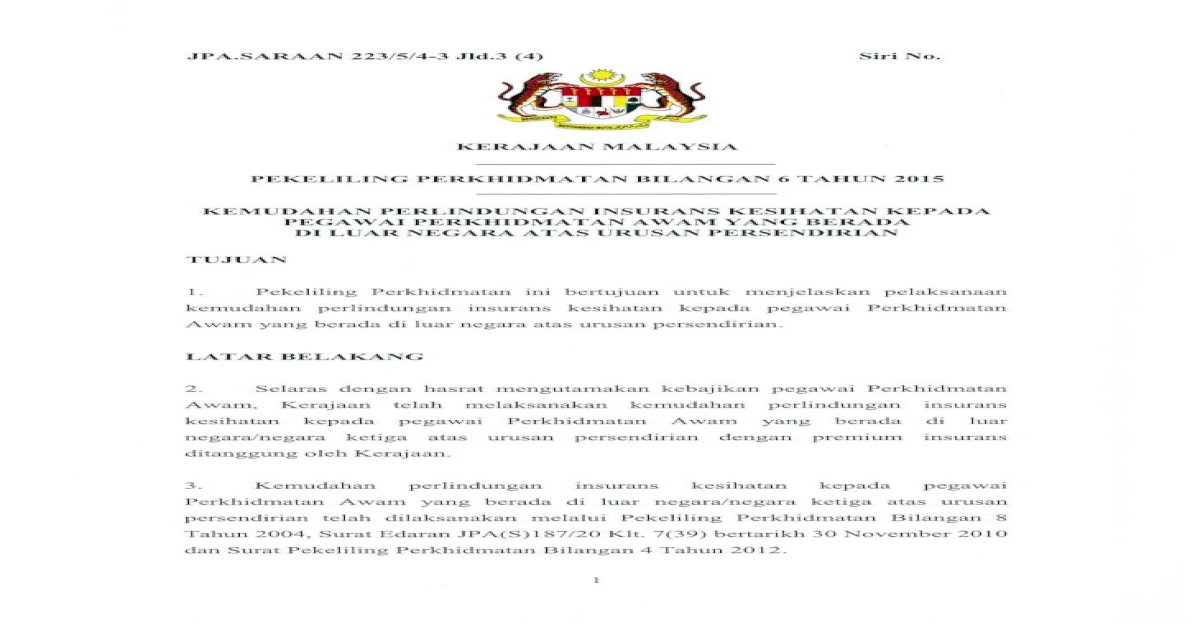 Surat Pekeliling Akauntan Negara Malaysia Bil 3 Tahun 2019