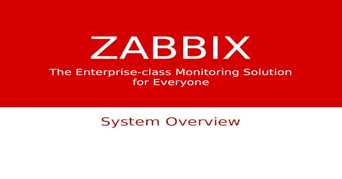 presentation on zabbix