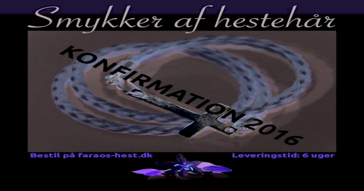 KONFIRMATION 2016 SMYKKER AF HESTEH…R - [PDF Document]