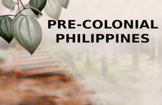 Pre Colonial Philippines