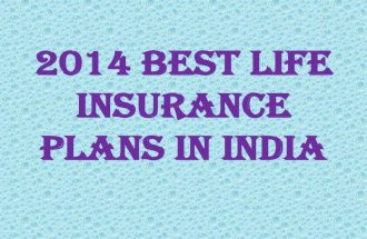 2014 best life insurance plans in india