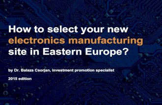 How to select your new electronics manufacturing site in CEE?