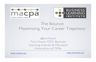 the BOUNCE - Maximizing Your Career Trajectory - AICPA EDGE Conference