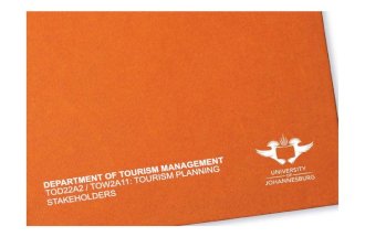 Tourism planning stakeholders(2)