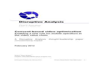 Disruptive Analysis White Paper - Consent-Based Video Optimisation