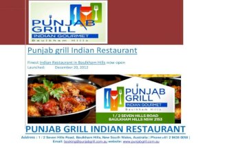 Punjab grill indian restaurant,