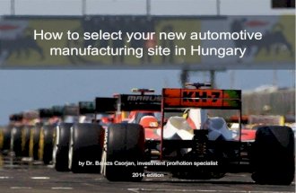 How to select your new automotive manufacturing site in Hungary