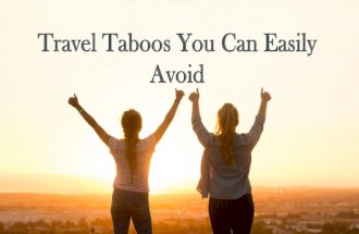 Travel Taboos You Can Easily Avoid