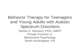 Autism &amp; behavior therapy