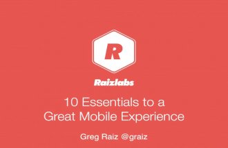 10 essentials to great mobile