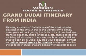 Grand Dubai itinerary from India