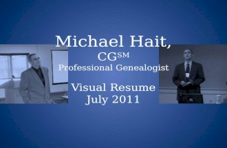 Michael Hait, Professional Genealogist - Visual Resume