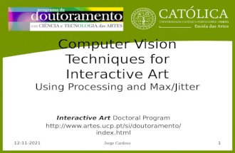 Computer vision techniques for interactive art