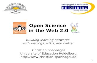 Open science in the Web 2.0